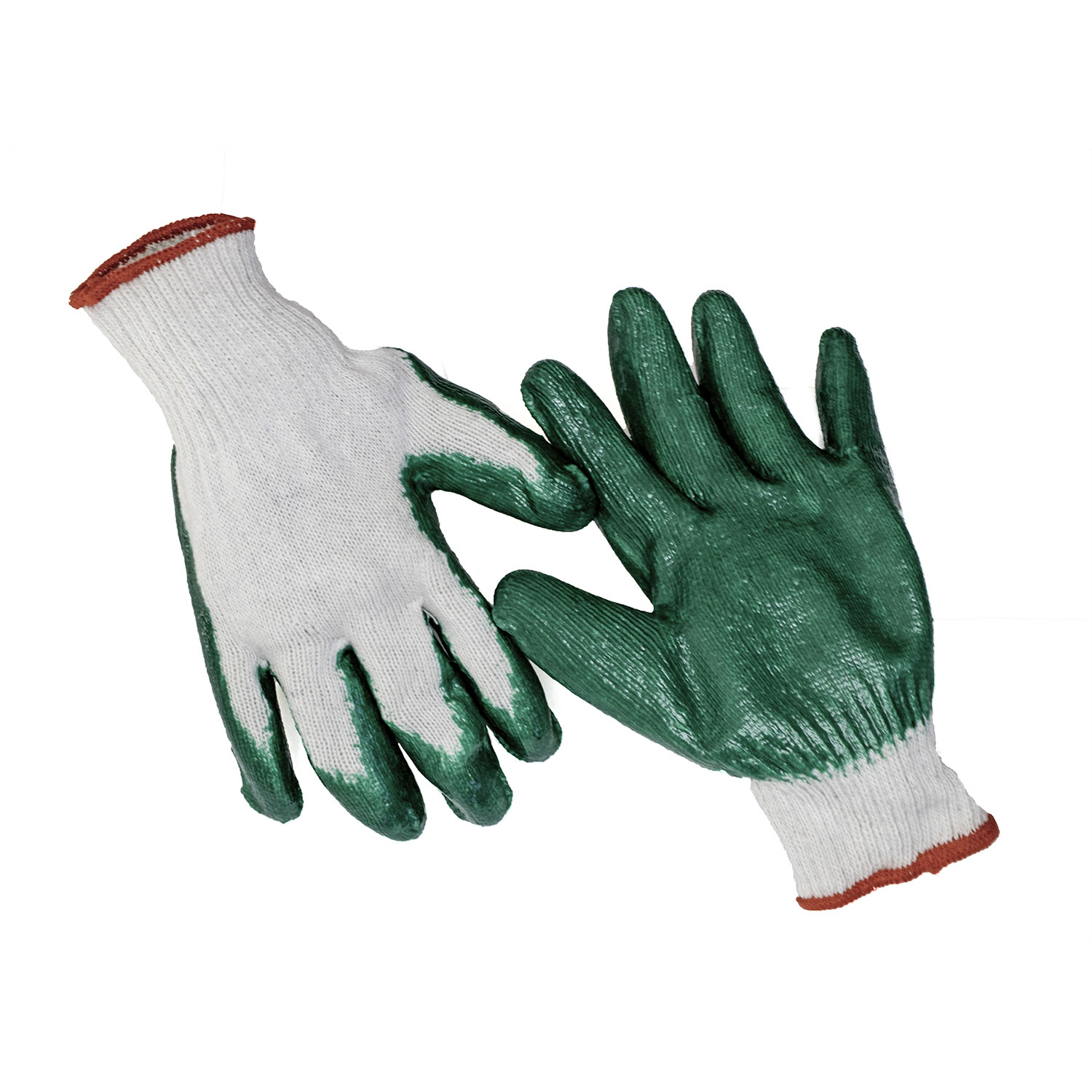 Disposable latex coated gloves